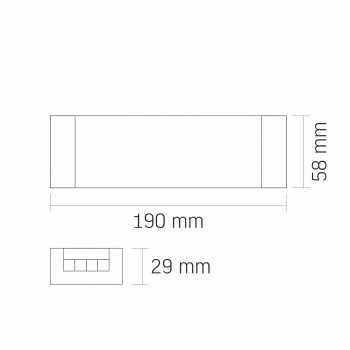 Barošanas bloks LED lentai DC 12V, 16.6A, 200W, IP20, VIDEX VL-LST-P200-12V