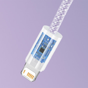 Baseus uzlādes kabelis (2,4A) USB-A uz Lightning, 2m, violets