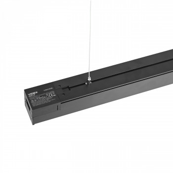 Lineārais LED gaismeklis (savstarpēji savienojams) 50W 1200mm, 5000Lm 5000K, IP20 VIDEX VL-BNL02-50125B (neitrāli balta gaisma), melns