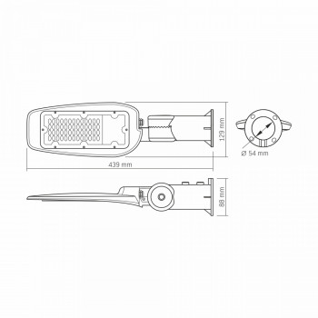 Ielu apgaismojums LED 30W 2700Lm 5000K VIDEX-STREET-LED-LEYA (neitrāli balta gaisma)