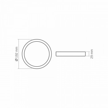 Gaismeklis LED virsapmetuma (aplis) 18W, 1850Lm 4000K, VIDEX VLE-DLRS-184B (neitrāli balta gaisma), melns