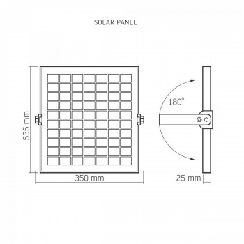 LED Solar Floodlight VIDEX-FLOOD-LED-SOLAR-GELIO-100W-NW