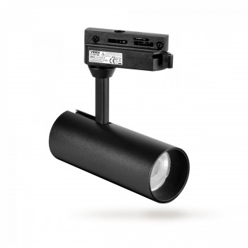 Sliedes gaismeklis Spot LED 10W, 800Lm 4000K, VIDEX-TOR-BLACK, melns (neitrāli balta gaisma)