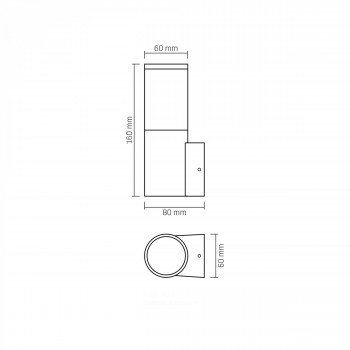 Fasādes gaismeklis GU10, IP54 VIDEX VL-AR091B, melns