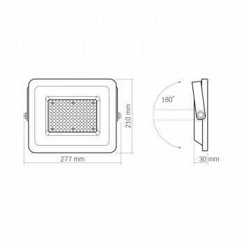 Prožektors LED 100W, 9000Lm 5000K, VIDEX-LUCA (neitrāli balta gaisma)