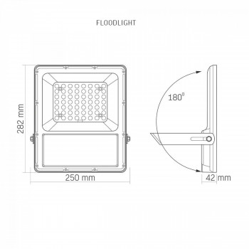 LED Solar Floodlight VIDEX-FLOOD-LED-SOLAR-GELIO-100W-NW