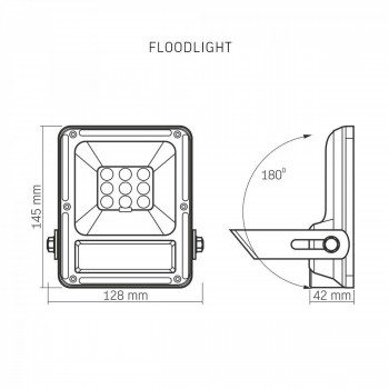 Solārais prožektors LED 20W, 600Lm 5000K (baterija LiFePO4 5000 mAh 3.2V) (panelis 10W) VIDEX VLE-FSO-205