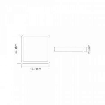 Gaismeklis LED virsapmetuma (kvadrāts) 12W, 1250Lm 4000K, VIDEX (neitrāli balta gaisma)