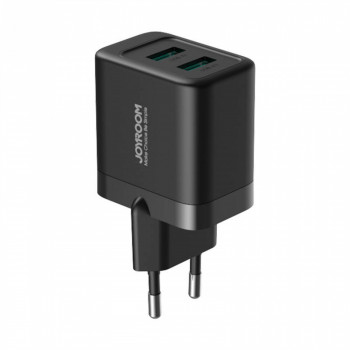 Joyroom lādētājs 2xUSB-A porti (2,4A) 12W, melns