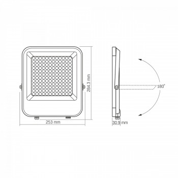 Prožektors LED 100W, 13000Lm 5000K, VIDEX-DAVIS (neitrāli balta gaisma)