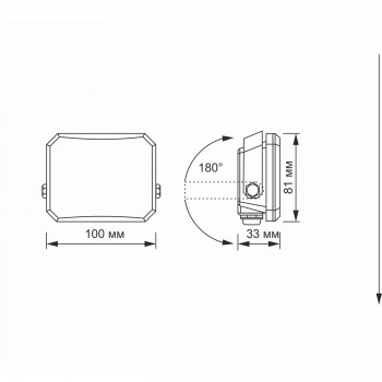 Prožektors LED 20W, 1600Lm 5000K, VIDEX-F3 (neitrāli balta gaisma)