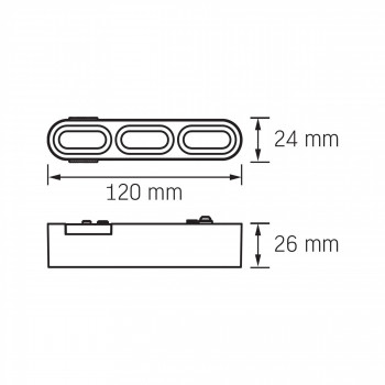 Magnētiskās sliedes gaismeklis 5.5W, 720Lm 4000K, VIDEX VL-TRMS-LD13B, melns (neitrāli balta gaisma)