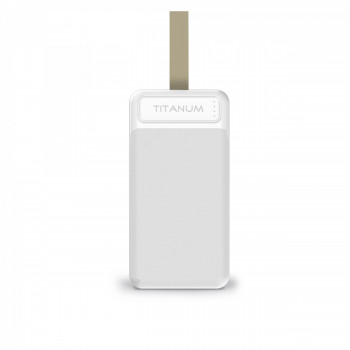 Power Bank - pārnēsājams akumulators 30 000mAh TITANUM 914 White, pieejamie porti: Micro USB, Type-C, 2USB