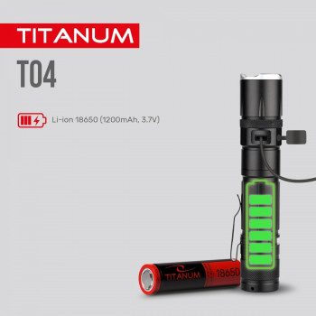 Lukturis LED 300Lm 6500K, Li-ion 18650 1200mAh, TITANUM TLF-T04