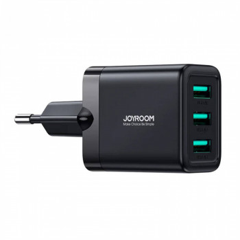 Joyroom lādētājs 3xUSB-A porti (3,4A) 17W, melns