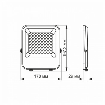 Prožektors LED 30W, 3900Lm 5000K, VIDEX-DAVIS (neitrāli balta gaisma)