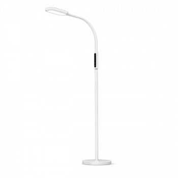 Stāvlampa LED dimmējama 12W, 1280Lm 3000/4000/5500K, VIDEX-TOKYO-WHITE (silti/neitrāli/auksti balta gaisma) balta