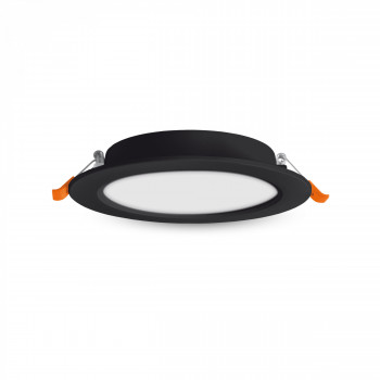 Gaismeklis LED zemapmetuma (aplis) 6W, 620Lm 4000K, VIDEX VLE-DLBR-064B (neitrāli balta gaisma), melns