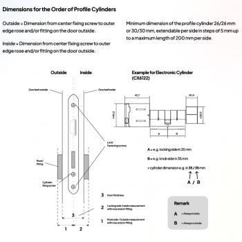 Euro elektroniskais cilindrs 45/45 IP 55 Melns